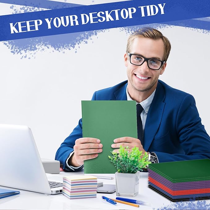 Patelai 50 Pack Pocket Folders Bulk 2 Pocket Heavy Duty Plastic Folders with Pockets Letter Size Folders Business Card Holder for School Office File (Multi Colors)