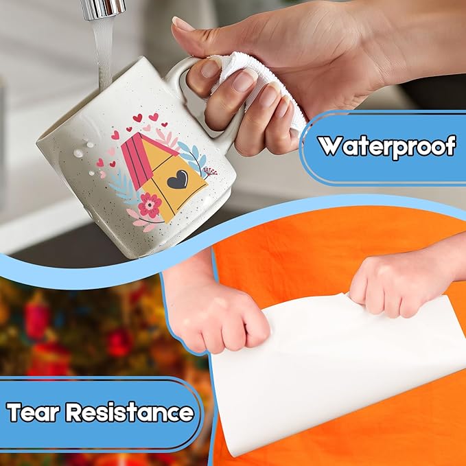 Premium Printable Clear Vinyl Sticker Paper for Inkjet Printers, 30 Sheets Transparent Paper of 8.5x11 "DIY Personalized Self-adhesive Paper That is Tear Resistant, Waterproof Labels,Easy to Cut