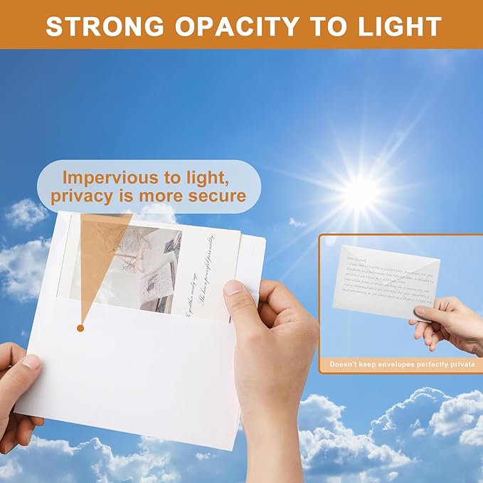 Single Panel White Thank You Cards and Envelopes 4.25 x 5.5 Heavyweight Blank Flat Cardstock and A2 Envelopes Printable Self Seal 20 Packs for Wedding Invitations, Baby Shower, Greeting Cards