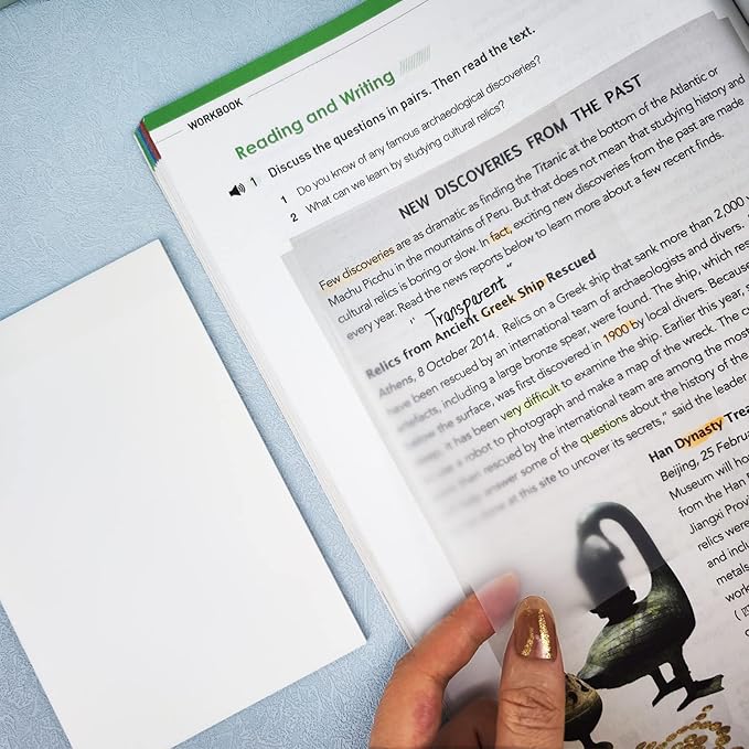 Transparent Sticky Notes 200 Sheets, 4 x 6 in Clear Sticky Notes, See Through Invisible Translucent Sticky Notes Waterproof Self-Stick Note Pads for School, Office (4 Packs)