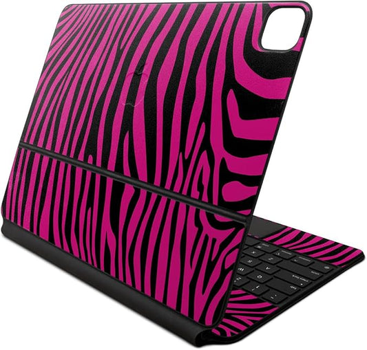 Skin Compatible with Apple Magic Keyboard for iPad Air 13-inch (M2) 2024 - Pink Zebra - Premium 3M Vinyl Protective Wrap Decal Cover - Easy to Apply | Crafted in The USA by MightySkins