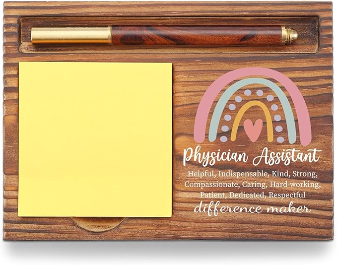 Physician Assistant Gifts Sticky Note Holder, Thank You Appreciation Gifts for Physician Assistant Associate, Medical Student Grad Gifts for PA, Clinic Hospital Self-Stick Note Pad Holders TZP54