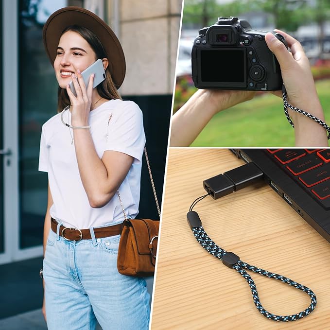 Hand Wrist Strap Lanyard, Adjustable Nylon Colorful for Mobile Phone, Camara, USB Flash Drive, ID Name Tag Badge