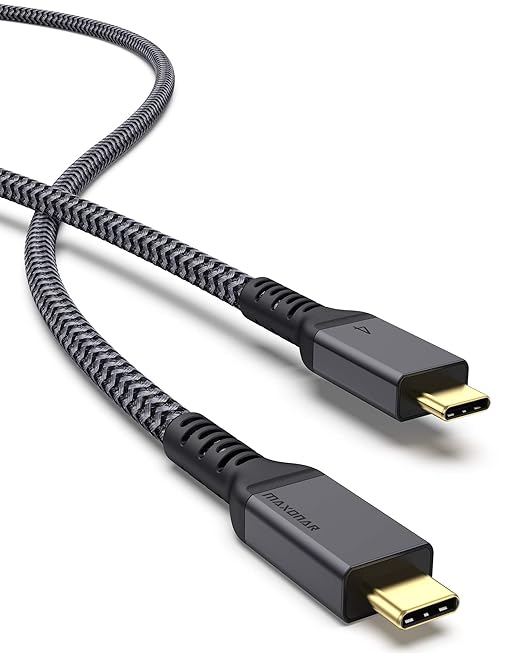 Maxonar [1.6Ft] Thunderbolt 4 Cable, Short Thunderbolt Cable 40Gbps with 100W Charging and 8K/5K@60Hz Compatible with Thunderbolt 4/3, USB4, and USB C
