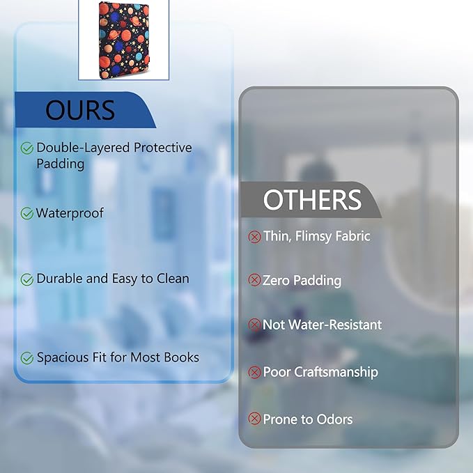 Book Sleeve for Book Lovers, Bookish Book Protector, Book Covers for Paperbacks, Washable Fabric, Book Sleeves with Zipper, Medium 11 Inch X 8.7 Inch