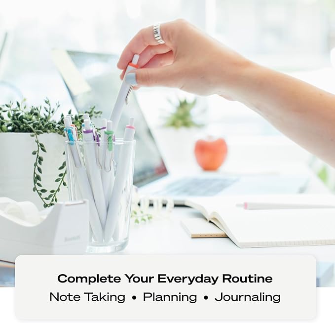 Uniball One Gel Pen, 12 Blue Pens, Medium Point 0.7 mm Gel Pens, Fine Point, Smooth Writing Pens, Home Office Supplies by Uni-ball, Colored Pens, Ink Pens, Ballpoint Pens, Bulk Pens for Journaling