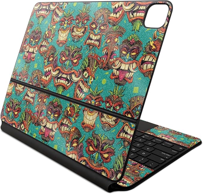 Glossy Glitter Skin Compatible With Apple Magic Keyboard for iPad Air 13-inch (M2) 2024 - Crazy Tikis - Premium 3M Vinyl Protective Wrap Decal Cover - Easy To Apply | Crafted in the USA by MightySkins