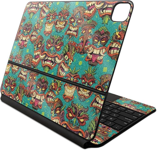 Glossy Glitter Skin Compatible With Apple Magic Keyboard for iPad Air 13-inch (M2) 2024 - Crazy Tikis - Premium 3M Vinyl Protective Wrap Decal Cover - Easy To Apply | Crafted in the USA by MightySkins