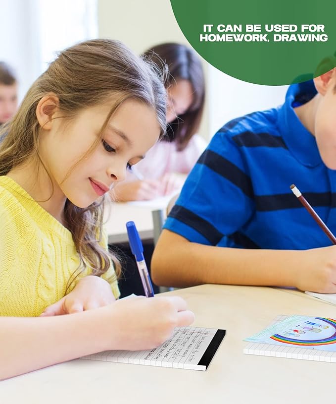 8 Pack Note Pads 4x6 Inch, White Mini Legal Pads, Small Writing Pads, Notepads of College Ruled Paper, Lined Paper Pads, Scratch Pads Mini Notepad for Grocery List, To-Do List, 30 Sheet/Notepad