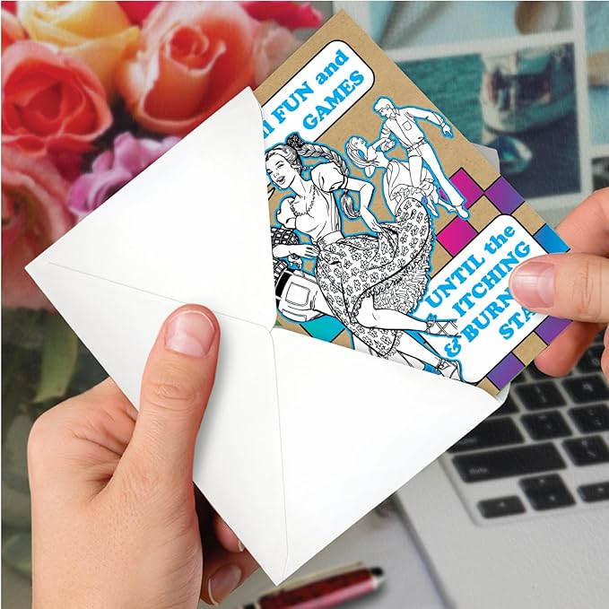 NobleWorks Funny Birthday Greeting Card with 5 x 7 Inch Envelope (1 Card) Bday Fun and Games 0784