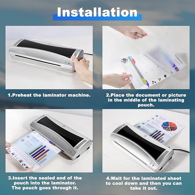 500 Pack Laminating Sheets, 5Mil 9" x 11.5" Laminating Pouches，5Mil Clear Thermal Lamination Sheet Paper for Laminator, Holds 8.5 x 11 Inch Sheets