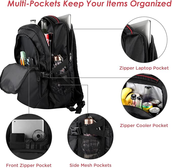 OUTXE Cooler Backpack 22L Insulated Cooler Bag for 15.6" Laptop Lunch Backpack for Work Daily Backpack