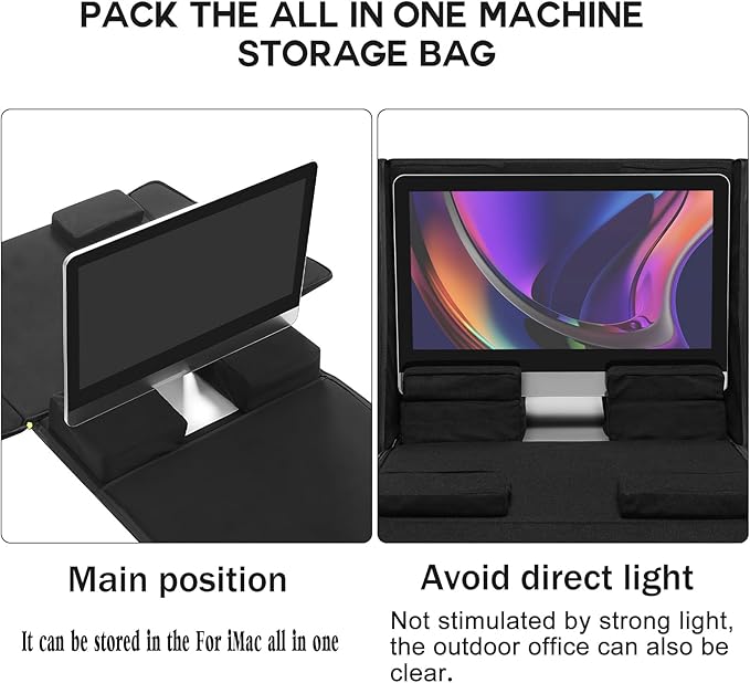 Monitor Carry Tote Bag Compatible with iMac All in One Monitor Desktop Computer Bag Travel Storage Bag Carrying Bag (27-32 inch Bag)