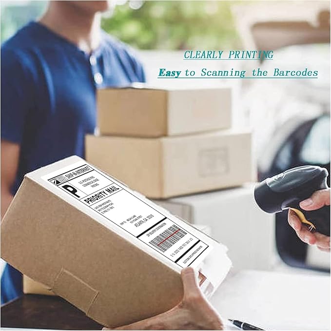 Shipping Address Label Stickers Paper for Laser and Inkjet Printer (1000 Sheets, 8.5" x 5.5" (2-UP）)