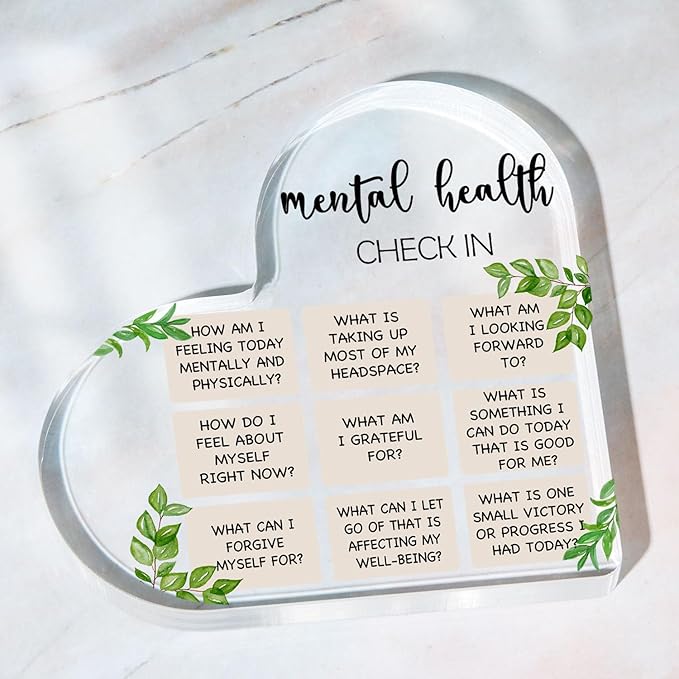 Psychotherapy Office Art Decor, School Therapist Painting Acrylic Heart Gift Psychologist Office Psych Quotes Decorations for Counselor Office Decor, Therapy Anxiety, Counselling Anxiety CBT Counselor