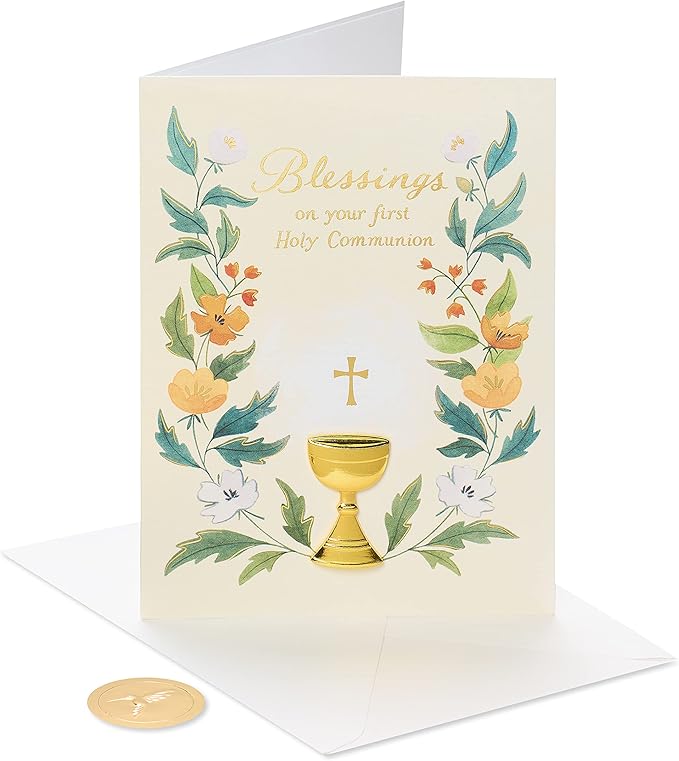 Papyrus First Communion Card (Faith and Love)