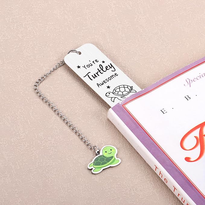 Booktok Gifts, Turtle Bookmark Gifts, White Elephant Gifts, Sea Turtle Gifts for Women, Turtle Gifts for Women, Turtle Lovers Gifts, Cute Book Marks for Reading Women, Cheer up Gifts, Turtle Stuff