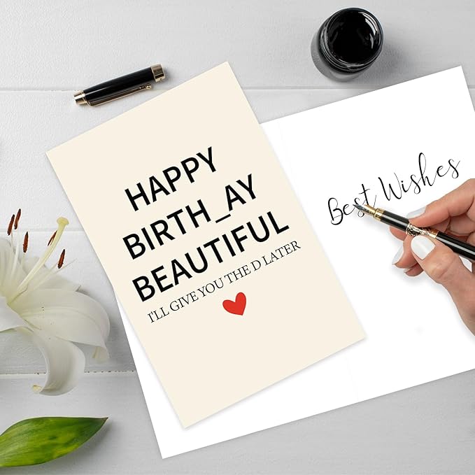 Funny Birthday Card for Wife from Husband, Best Gift for My Wife Birthday, Happy Wife Birthday Gift Ideas for Her, Sweet Birthday Card for Women Her Girlfriend