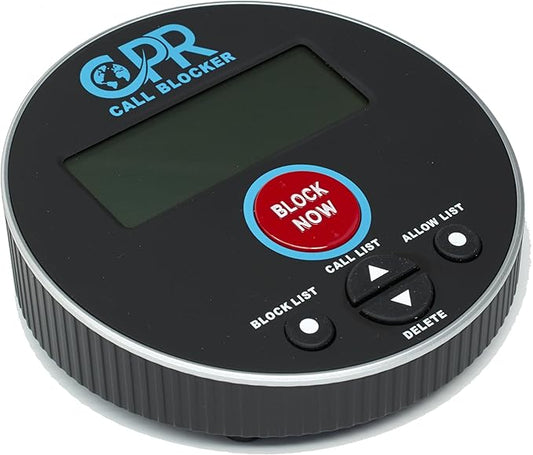 CPR V10000 – Whitelist Call Blocker. Landline Phone Call Blocker. Dual Mode Protection. Pre-Loaded with 10,000 Known Robocall Scam Numbers - Spam Call Blocker for Home Phones (Black (Renewed))