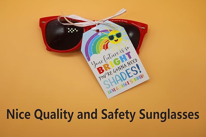 End of the School Year Gifts for Students for Graduation Sunglasses 2025 Pre K Preschool Kindergarten Graduation Decorations, BYYJ Future is So Bright, End of the School Year Party Decorations, 18Pcs