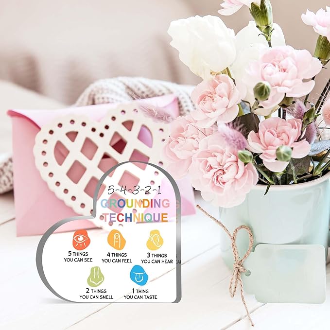 Mental Health Decor, Psychotherapy Affirmations Heart Acrylic Sign, School Counselor Sign, Anxiety Relief Social Psychology, Mental Health Gifts for Social Worker Classroom School Counseling