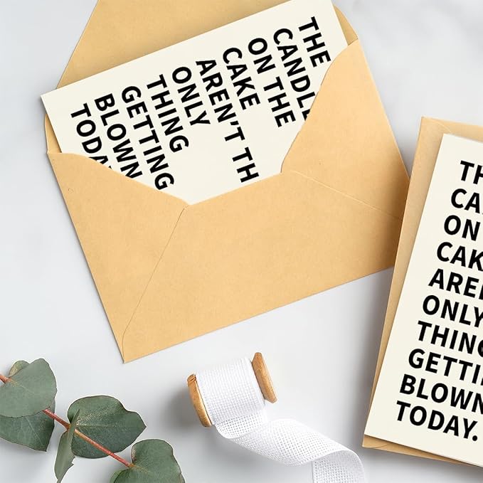 Naughty Birthday Card for Men, Husband, Boyfriend, and Him | Happy Birthday Gifts & Decorations for Men