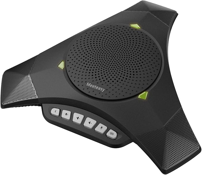 MVOICE 8000-B Plus Bluetooth USB Speakerphone for Conference Call via PC VoIP Softphone and Mobile Phone with Noise Cancellation and Echo Cancellation