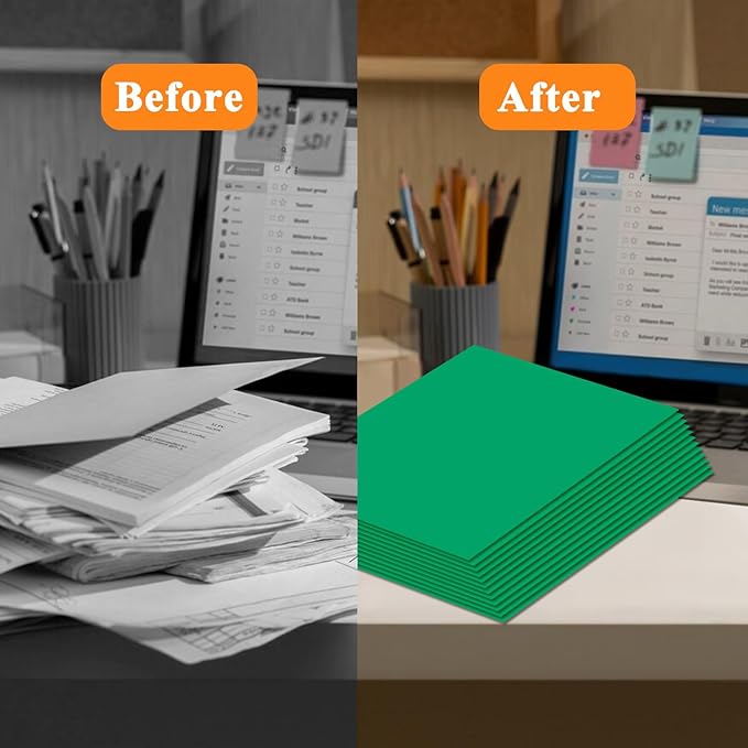 50Pcs Green Folders,Folders with Pockets,2 Pocket Folders,Folders with Pockets Bulk,Holds 100 Sheets (50 per Pocket),Assorted Colors,Office Or School