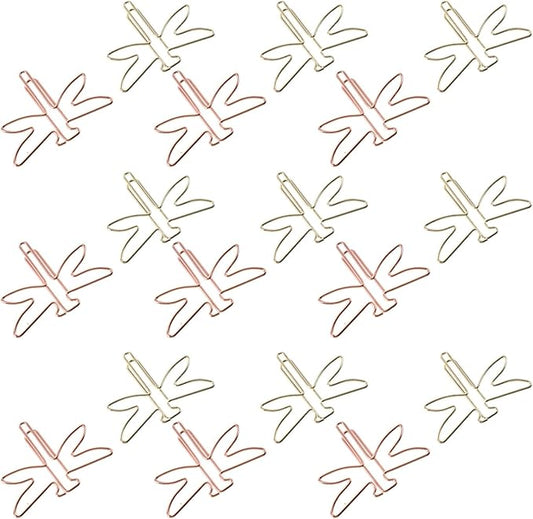 NUOBESTY 20pcs Gold File folders Decorative folders Work Folder Gold Paper Clips Decorative File folders Decorative Paper Clips Gold paperclips File Clips Unique Zinc Alloy Office Decorate