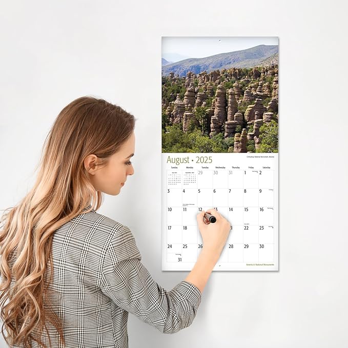 RED EMBER America's National Monuments 2025 Wall Calendar 12 Month | 12" x 24" Open | Thick & Sturdy Paper | Giftable | Calendar 2025