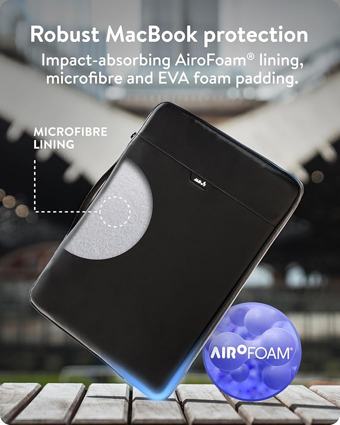 Mous - MacBook Pro 16 inch Case with Handle Ultra-Protective and Water Resistant Sleeve Cover with Drop Protection (Fits 2021 and 2023 MacBook Pro 16 inch)