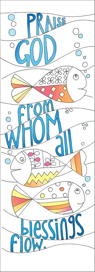 Christian Colouring Bookmarks, Psalms, Pack of 10 Different Designs, with Coloured Bible Verse on Reverse. Makes a Great Christian Gift for Adults or Children, by Just Cards Direct. (Orange/IOJBM)