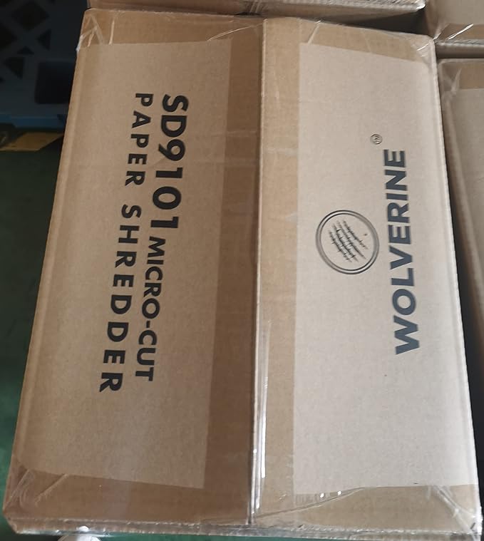 WOLVERINE 8-Sheet Super Micro Cut High Security Level P-5 Ultra Quiet Paper/Credit Card Home Office Shredder with 4.5 gallons Pullout Waste Bin SD9101 (Black)