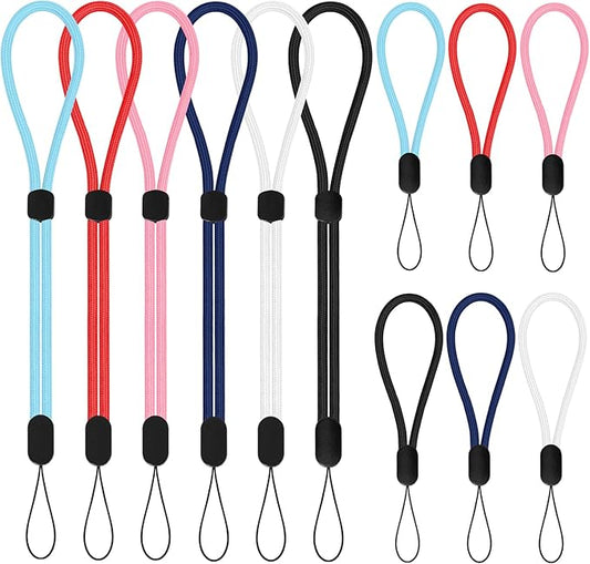 Wrist Strap Lanyard, 12 Pack Adjustable Wristlet Phone Lanyards for Keys, Cell Phone, Camera, USB Flash Drives, Flashlight, Keychain, ID Name Tag Badge(Mix Color)