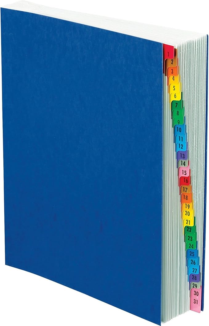Pendaflex Expanding Desk File, Daily (1–31), Letter Size, Blue, Each (11013) (11013EE) , Black