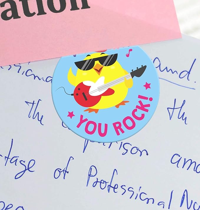 Sweetzer & Orange Teacher Reward Stickers – 1008 in 9 Designs, 1-Inch Motivational Sticker for Kids, Potty Training Reward and Teacher Supplies for Classroom