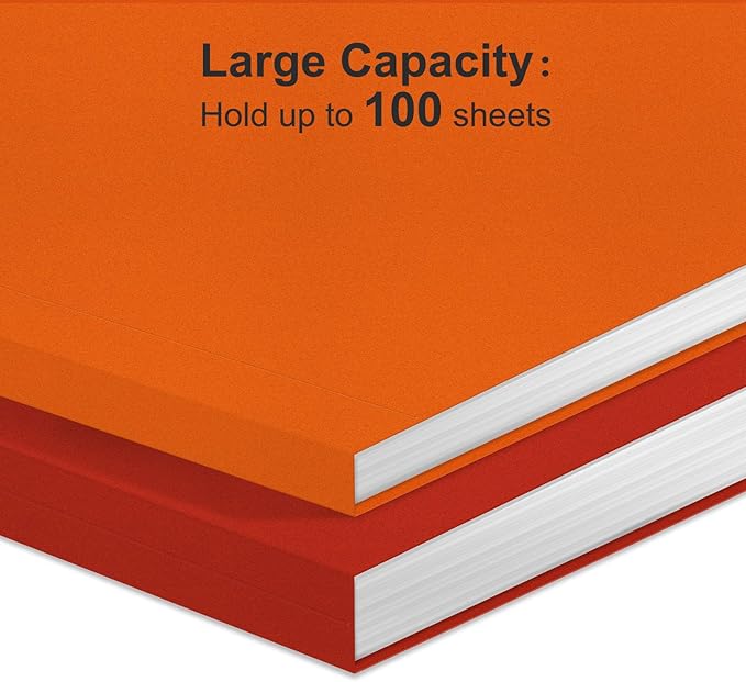 ViVin File Folders, Fits 8.5 x 11 Letter Size Paper, 1/3-Cut Tabs, 120 Pack Manilla Colored File Folders, Perfect for Home, Office, and School Documents File Paper(Multicolored)