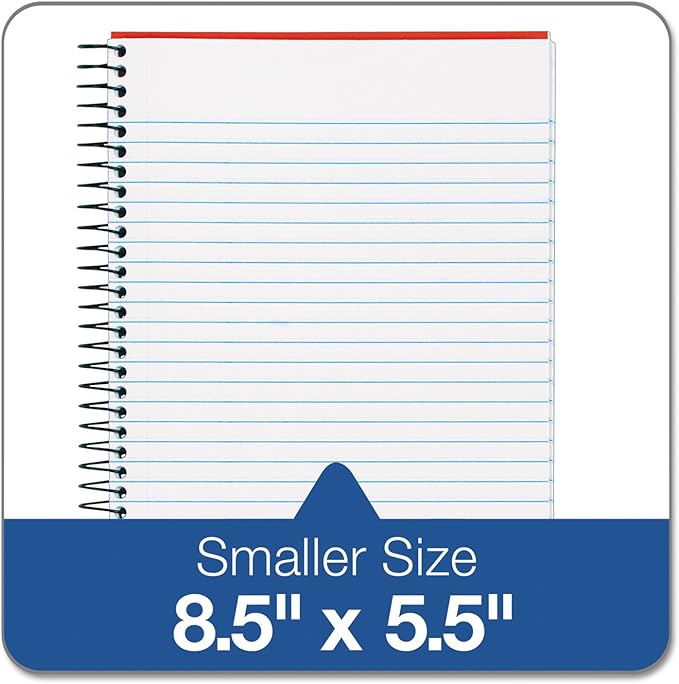 Tops Classified Business Notebook, 5.5 x 8.5-Inch, College Rule, 100 Sheets per Book, Ruby Plastic Cover (73505)