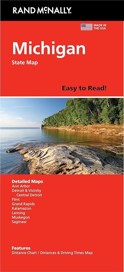 Rand McNally Easy to Read: Michigan State Map