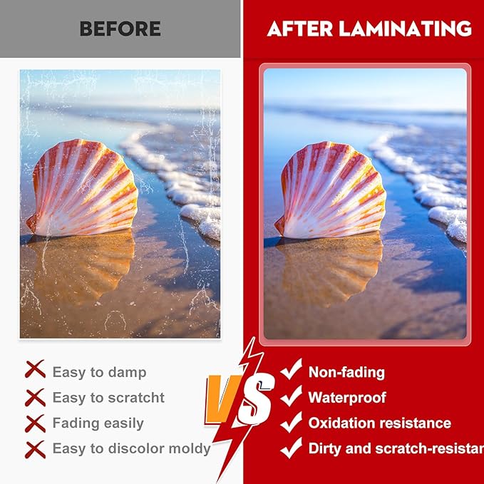 CAREGY 500 Pack Laminating Sheets,Thermal Laminating Pouches, 3 Mil, 9 x 11.5 Inches Lamination Sheet Paper for Laminator, Round Corner Letter Size