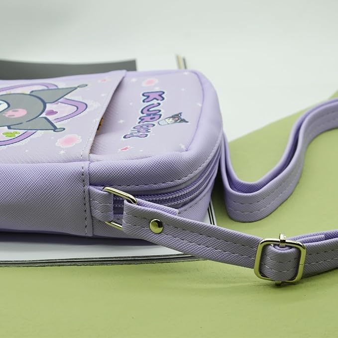 Cute Kumi Crossbody Bag with Adjustable Shoulder Strap and Bracelet Charm, Kawaii Handbag with Zipper, Kumi Wallet Purse Shoulder Bag Coin Pouch Accessories for Women Girls