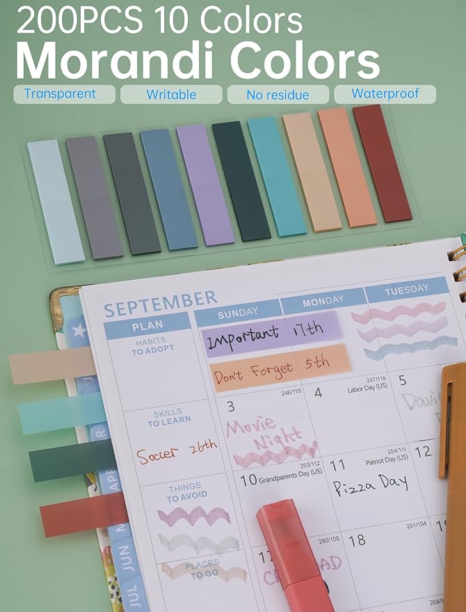 NiArt Bible Note-Taking Kit 6 Dual Tip Highlighters, 6 Gel Pens & 200 Sticky Notes - Versatile, Portable for Bible Study, Journaling, Planning & More with Retro Colors, Precision Tips & Storage Box