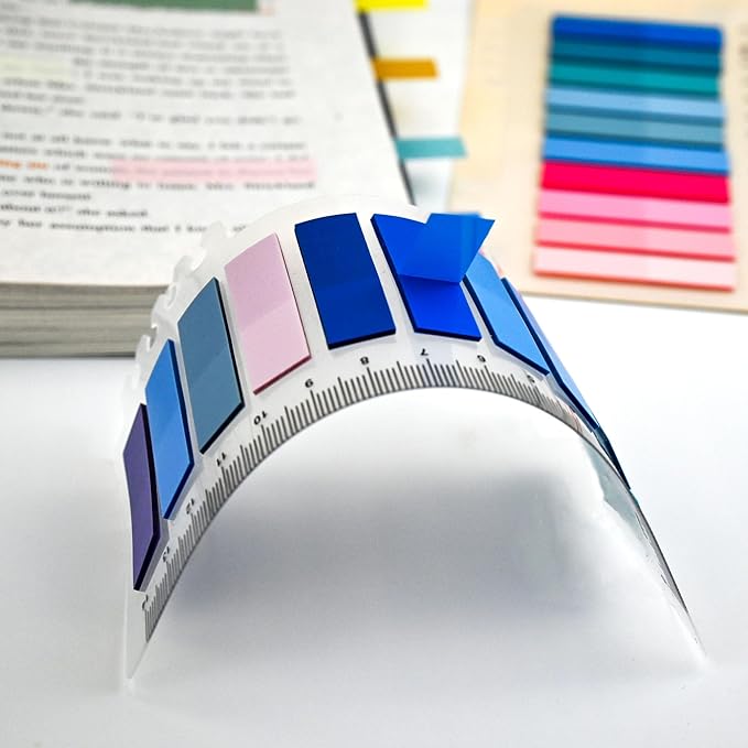 Sticky Tabs 2000 Pieces Book Tabs, Sticky Note Page Markers, Multi Colors Annotation Tabs, Writable and Repositionable Book Flags Tabs Strip Annotation Supplies