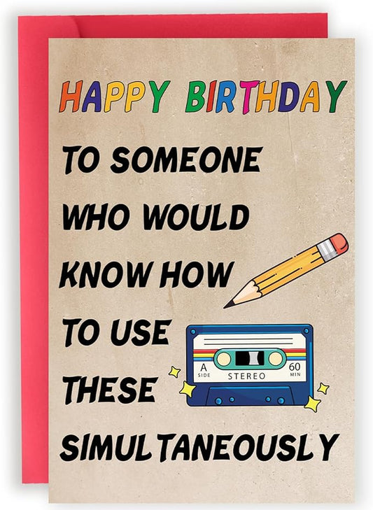 Funny Birthday Card for Men Women, Unique Birthday Gifts Cards for Old Man Woman, Bday Ideas for Dad, Mom,Grandma,Grandpa