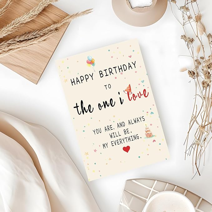 ICOOLY Romantic Birthday Card Gift for Men & Women – Heartfelt Greeting with Sweet Message – Perfect for Husband, Wife, Boyfriend, or Girlfriend – Birthday Card for Him, Her