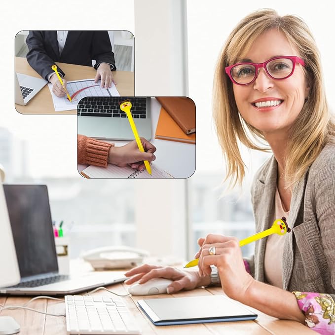 70 Pieces Cute Cartoon Gel Ink Pens,Random Novelty Kawaii Pens,Cool Assorted Styles Writing Pen for Kids,School Office Home Supplies,Gift