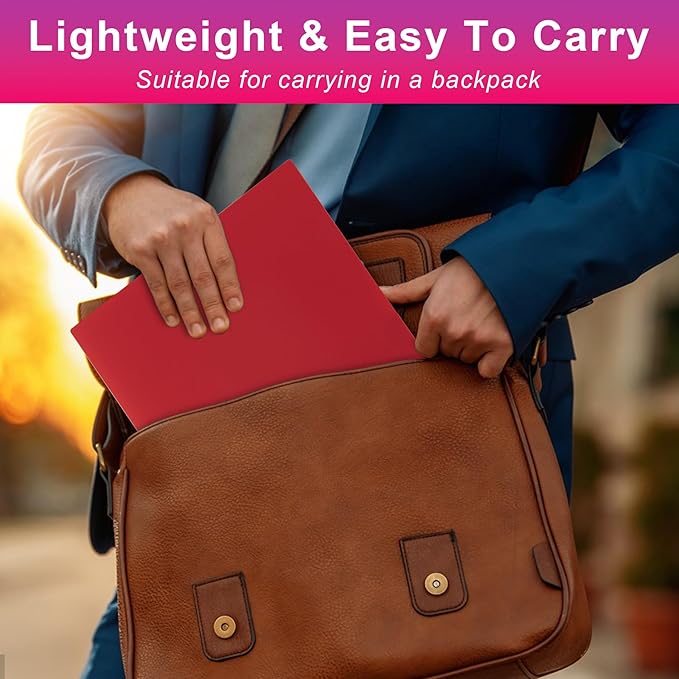 Plastic Folders with Pockets (7 Pack, Soft Light Colors), Durable Heavy Duty File Folders with Business Card Slot, 2-Pocket Folder for Schoolwork & Office,Letter Size