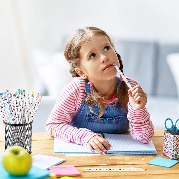 Chinco 200 Pcs Paw Print Pencils Dog Paw Wooden Writing Novelty Pencils with Erasers for Kids Doggy Party Favors Welcome Back to School Party Supplies, 6 Colors