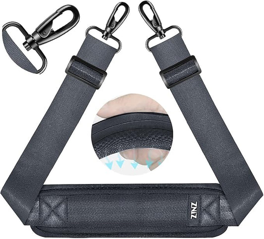 ZINZ 75" Shoulder Strap with Fixed Pad and Dual Balanced Buckles，Dark Gray