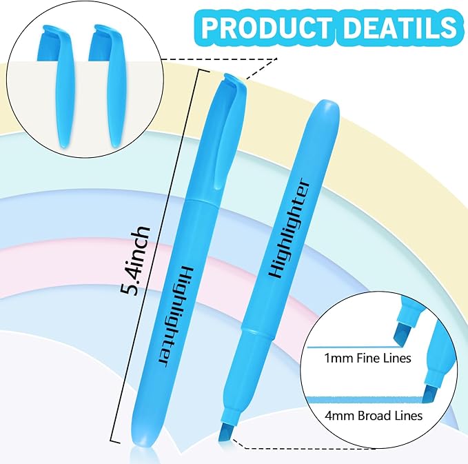 Duchong 108 Count Highlighters, Chisel Tip Dry-Quickly Highlighter Markers, Assorted Colors Highlighters Bulk Pack for Adult Kids, Office Classroom Must Have, School Supplies for Teachers